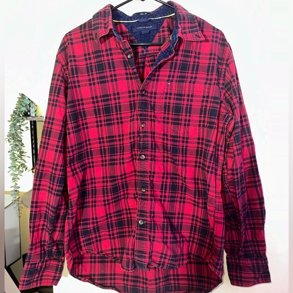 Tommy Hilfiger Other - Tommy Hilfiger Checkered Plaid Long Sleeve Button Down Men’s Size Large Slim Fit